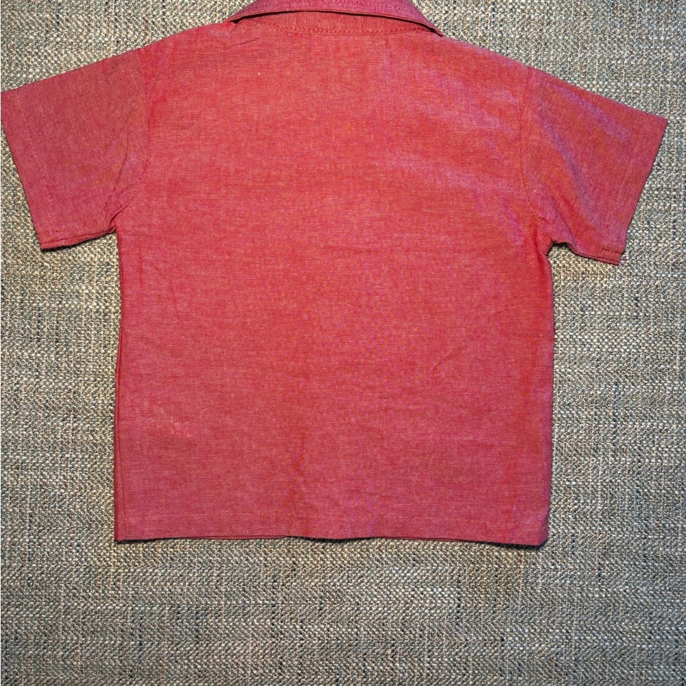 Mick Mack Kids' Short-Sleeve Red Button-Down Shirt 12M - Picture 3 of 6
